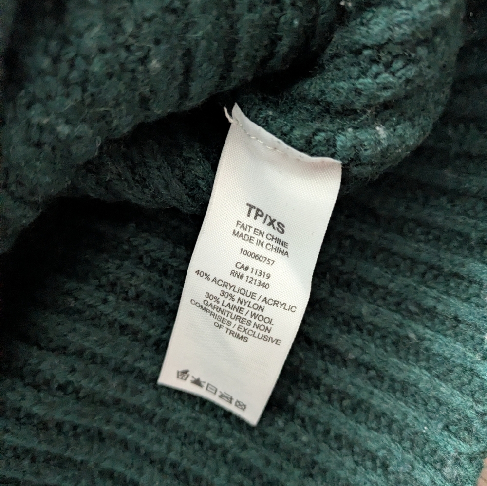Dynamite Dark Green Ribbed Sweater - Picture 4 of 5